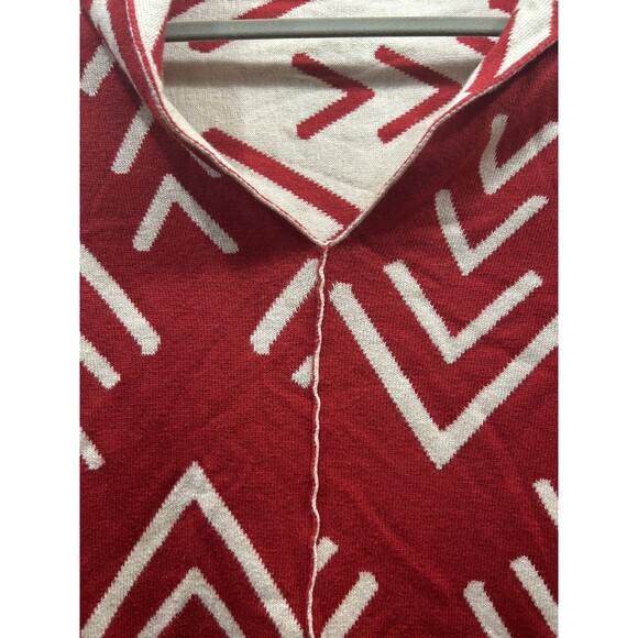 Duluth Trading Co OS Shawl One size Red Beige Poncho Womens - Picture 5 of 6